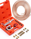 25 ft 1/4ft Copper Coated Brake Line Kit - Includes Flaring Tool Kit