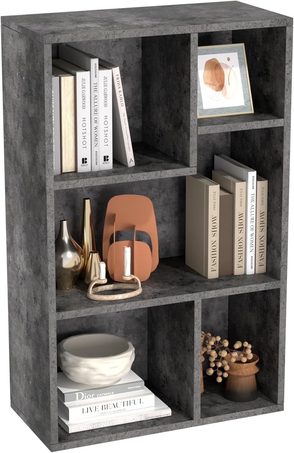 VECELO 5 Cube Modern Bookcases for Stylish Home Storage