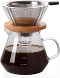600ml Borosilicate Glass Coffee Maker - Stainless Steel Filter - Non-Electric