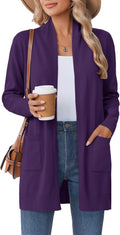 Zeagoo Women Long Cardigan Sweater - Lightweight Open Front Duster