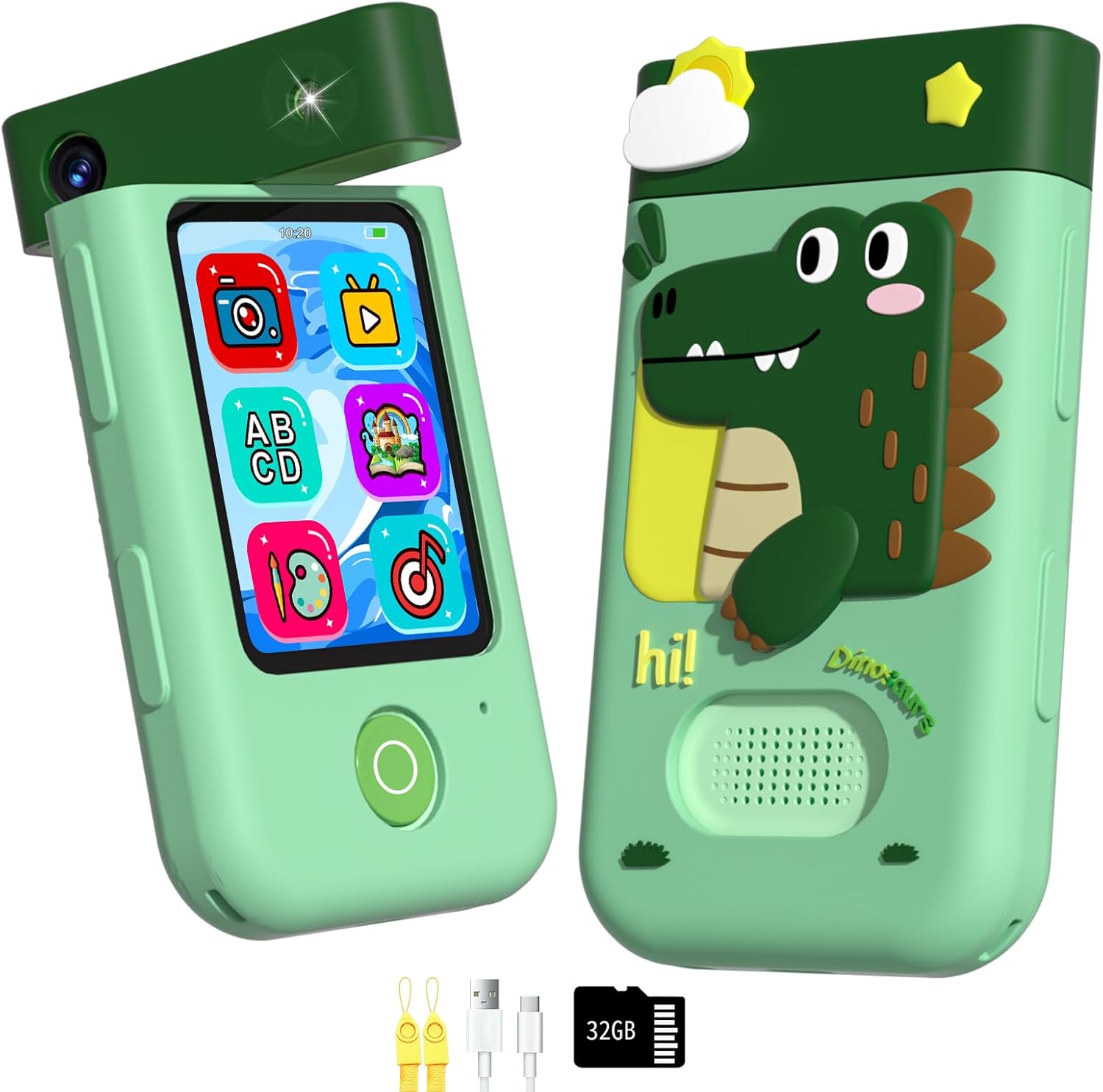 Interactive Toddler Phone with Rotating Camera - Makolle