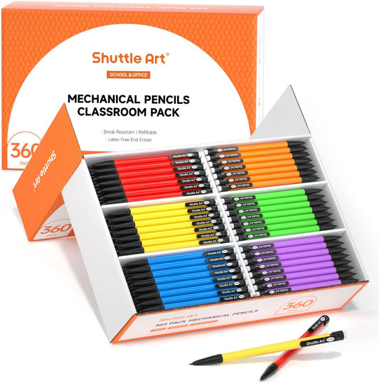 Shuttle Art 360 Pack Mechanical Pencils for School and Office