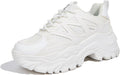 Niluber Chunky Sneakers for Women White Black Red Purple (Style XMC2)