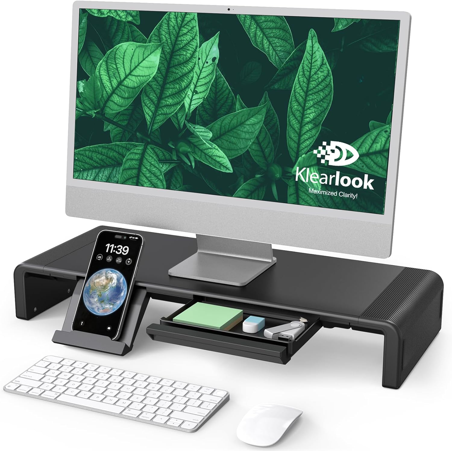 Maximize Clarity: Klearlook Monitor Stand with Storage