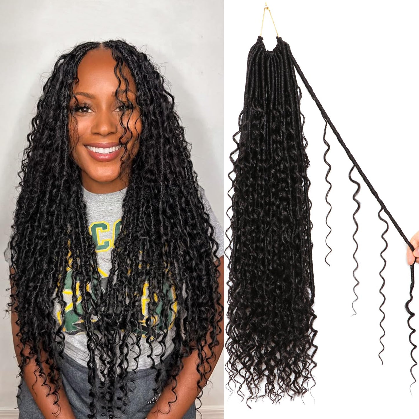 Goddess Faux Locs Crochet Hair - 24 Inch Boho Soft Locs