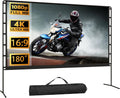 Projector Screen with Stand 180 in 16:9 Foldable Outdoor Screen