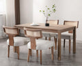 HNY Mid Century Modern Rattan Dining Chairs Set of 4 - Comfortable