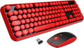 LETTON 2.4GHz Wireless Typewriter Keyboard & Mouse - Retro Style for Effortless Productivity