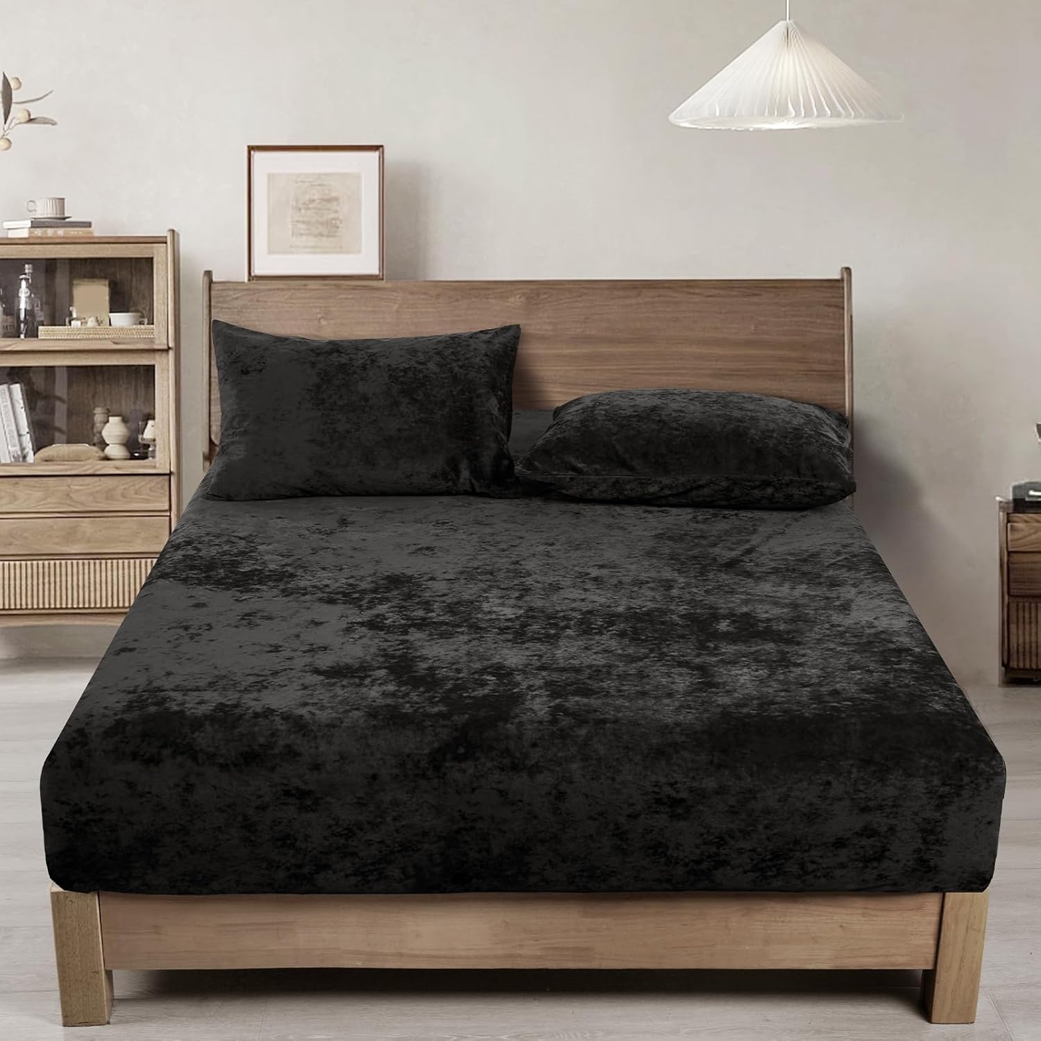 PHF Truly Velvet Fitted Sheet King Size for Luxurious Comfort