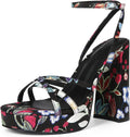 Platform Heels for Women Strappy Block Chunky High Heels - Lace-Up out