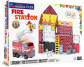 MAGNA-TILES Fire Station 50-Piece Magnetic Construction Set - Action