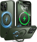 Magnetic for iPhone 16 Pro Case - Slim Translucent Matte, Deep Green