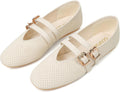 Ballet Flats for Women Mary Jane Mesh Slip-On - Lightweight Comfort