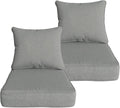 22x24 in Deep Seat Patio Cushions Set of 2 Light Gray - Water