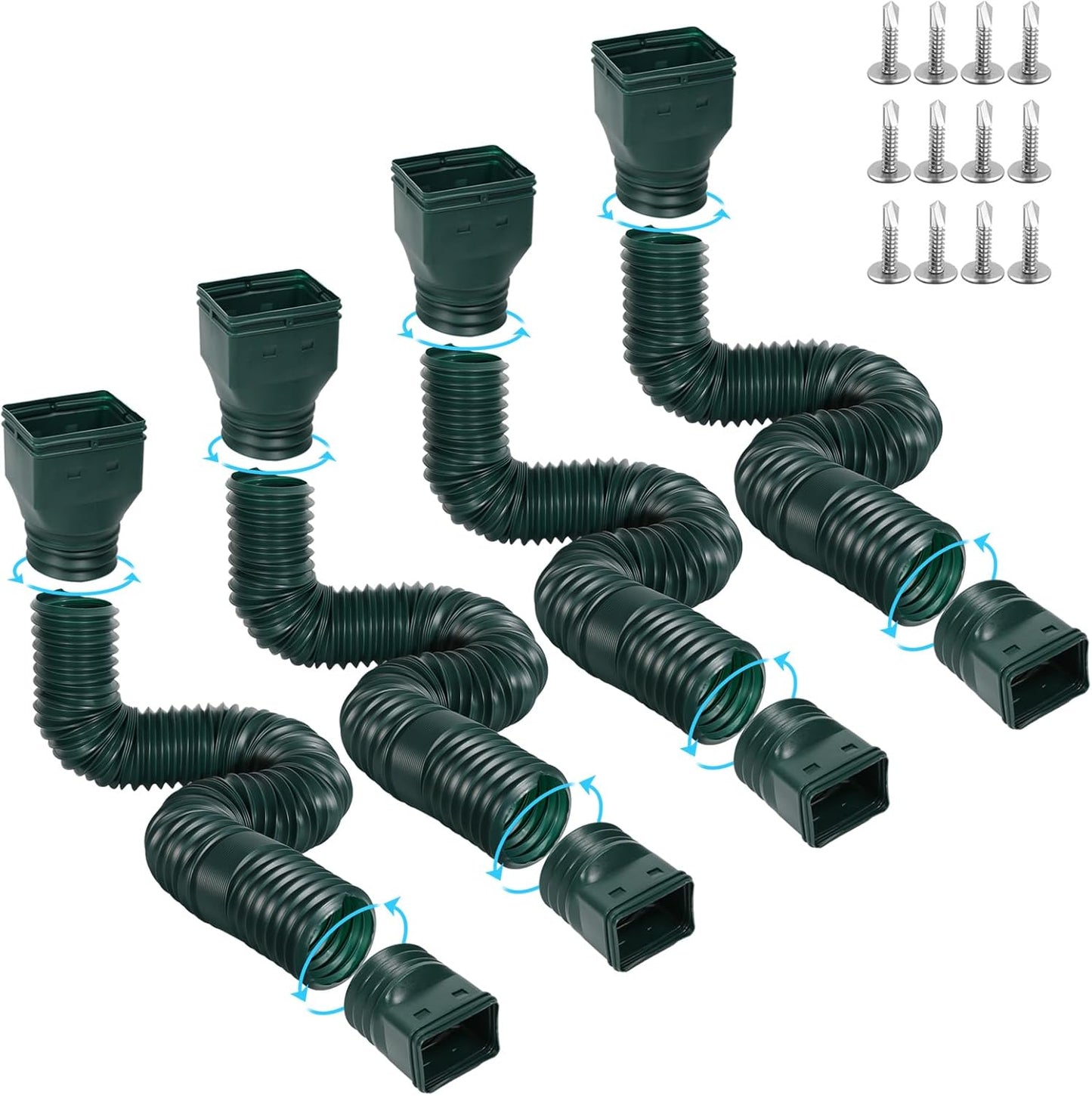 Flexible Gutter Downspout Extensions for Effective Rainwater Drainage