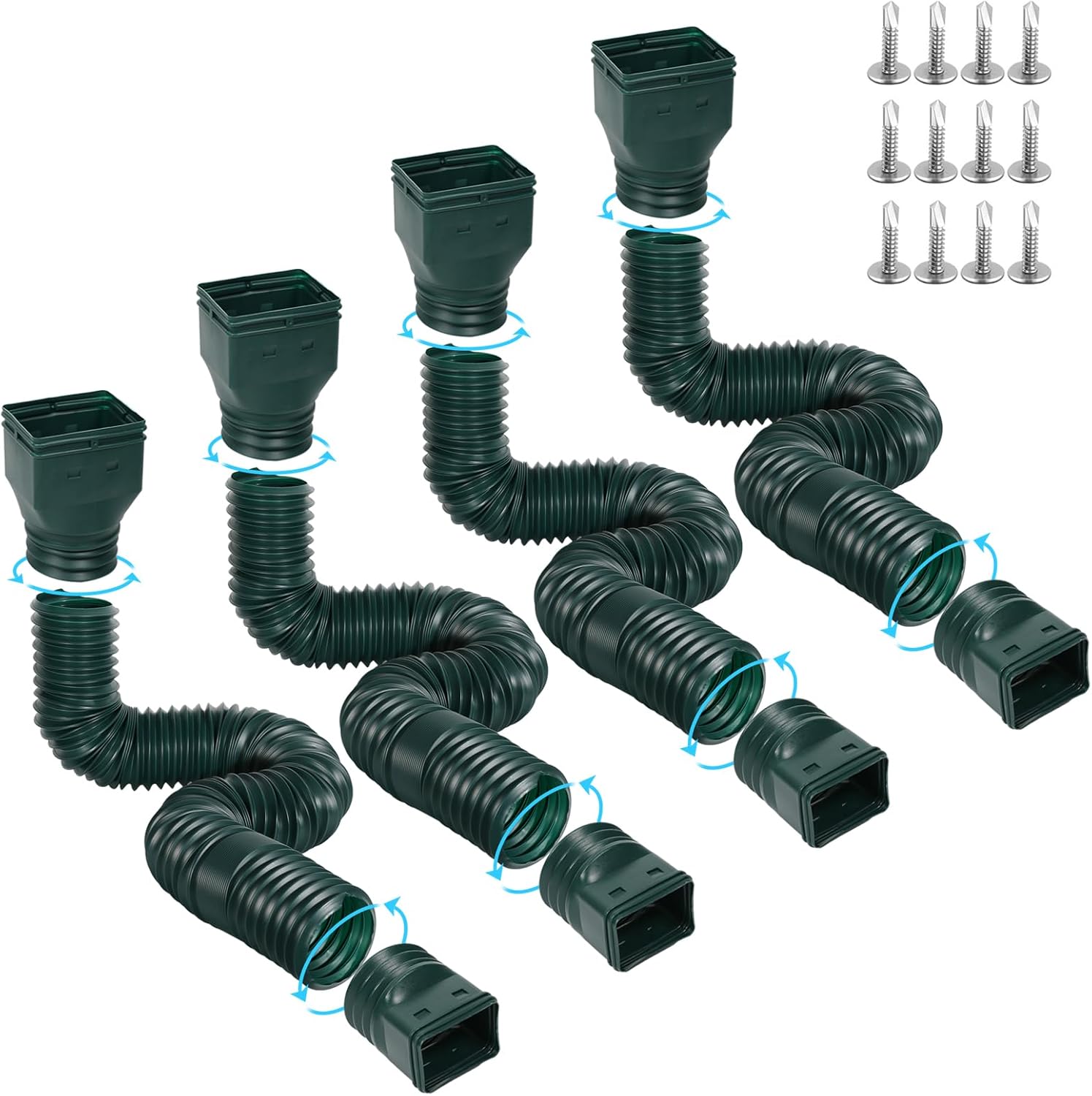 Flexible Gutter Downspout Extensions for Effective Rainwater Drainage