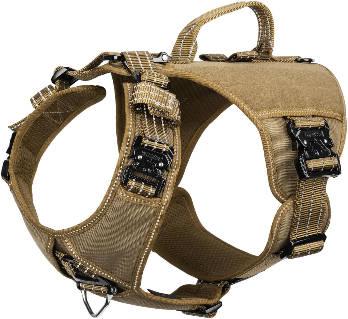 ICEFANG GN8 Tactical Dog Harness for X-Large Dogs with Metal Buckles