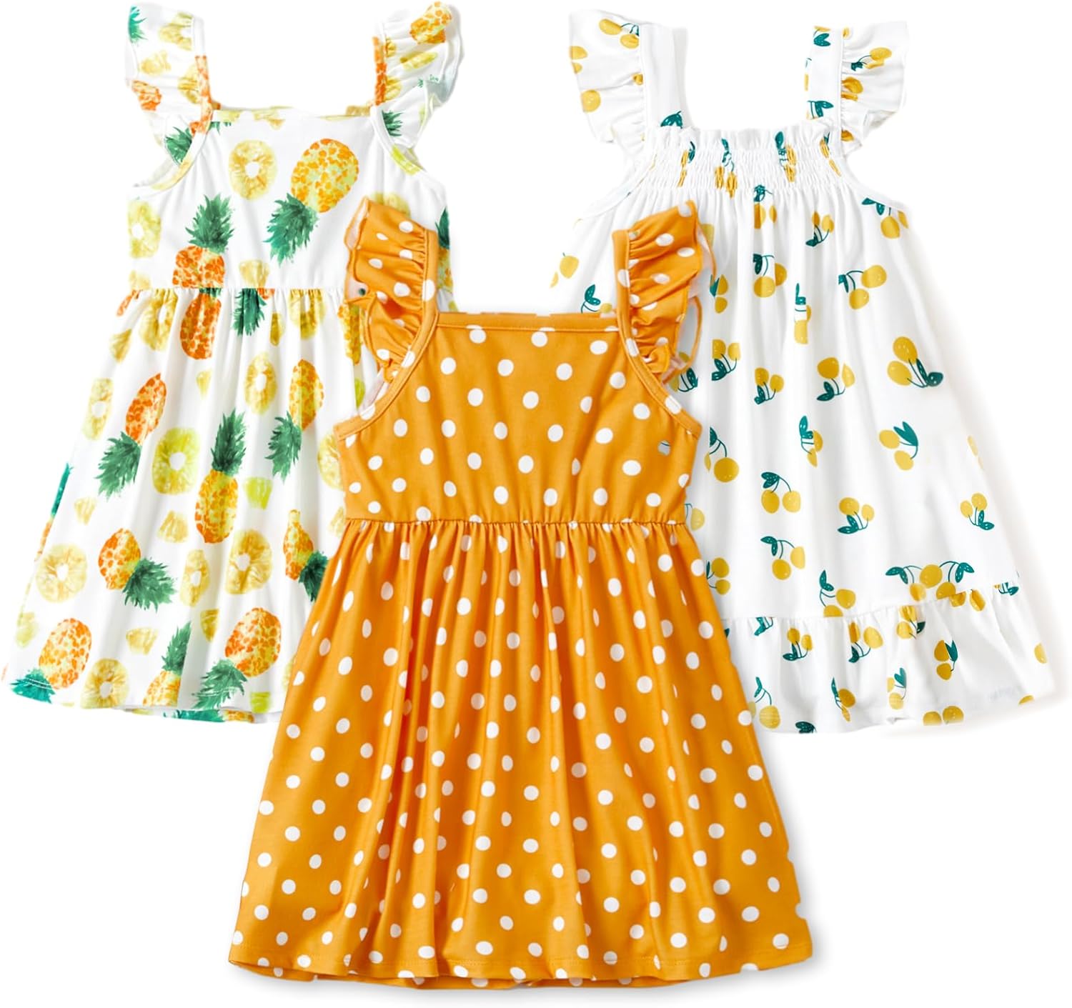 PATPAT Multipack Girl Toddler Dresses for Summer Fun and Style