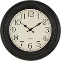 Foxtop Large Wall Clock 18 in Silent Vintage Wall Clock - Quiet, Easy