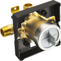 Shower Valve Body for D Shower Faucet - Solid Brass Rough-In Valve