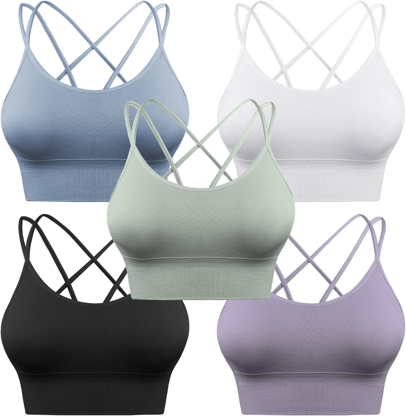 Strappy Sports Bra for Women - Crisscross Design for Fitness