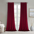 Roslynwood Rose Red Velvet Curtains for Luxury Room Decor
