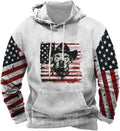 American Flag Hoodies for Men USA Graphic Printed Hooded Sweatshirts