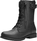 DREAM PAIRS Women's Ankle Bootie Mid Calf Combat Boots - Built-In