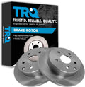 TRQ Rear Brake Rotors Set Solid Compatible with RAV4 and HS250h
