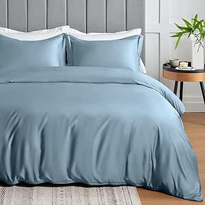 CozyLux 100% Organic Cooling Duvet Cover Set for King Size Beds