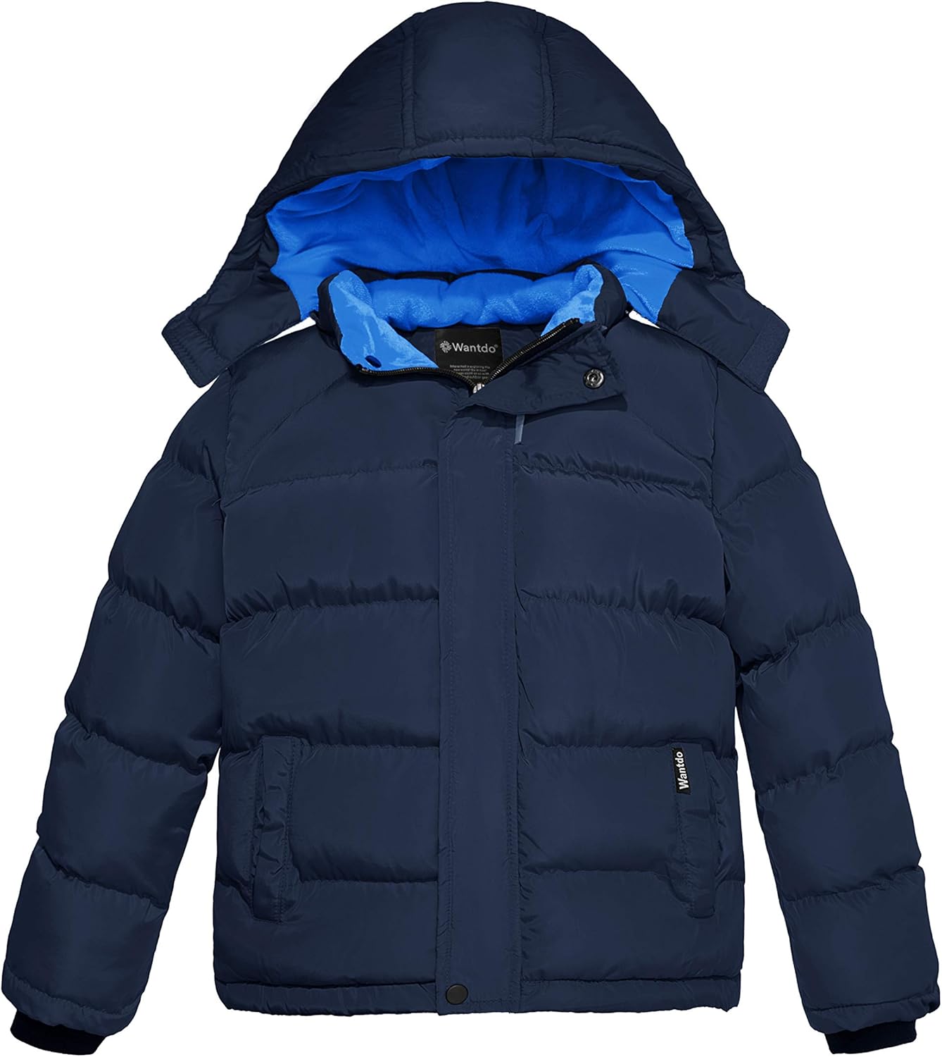 Wantdo Boy's Fleece Winter Coat Waterproof Puffer Jacket