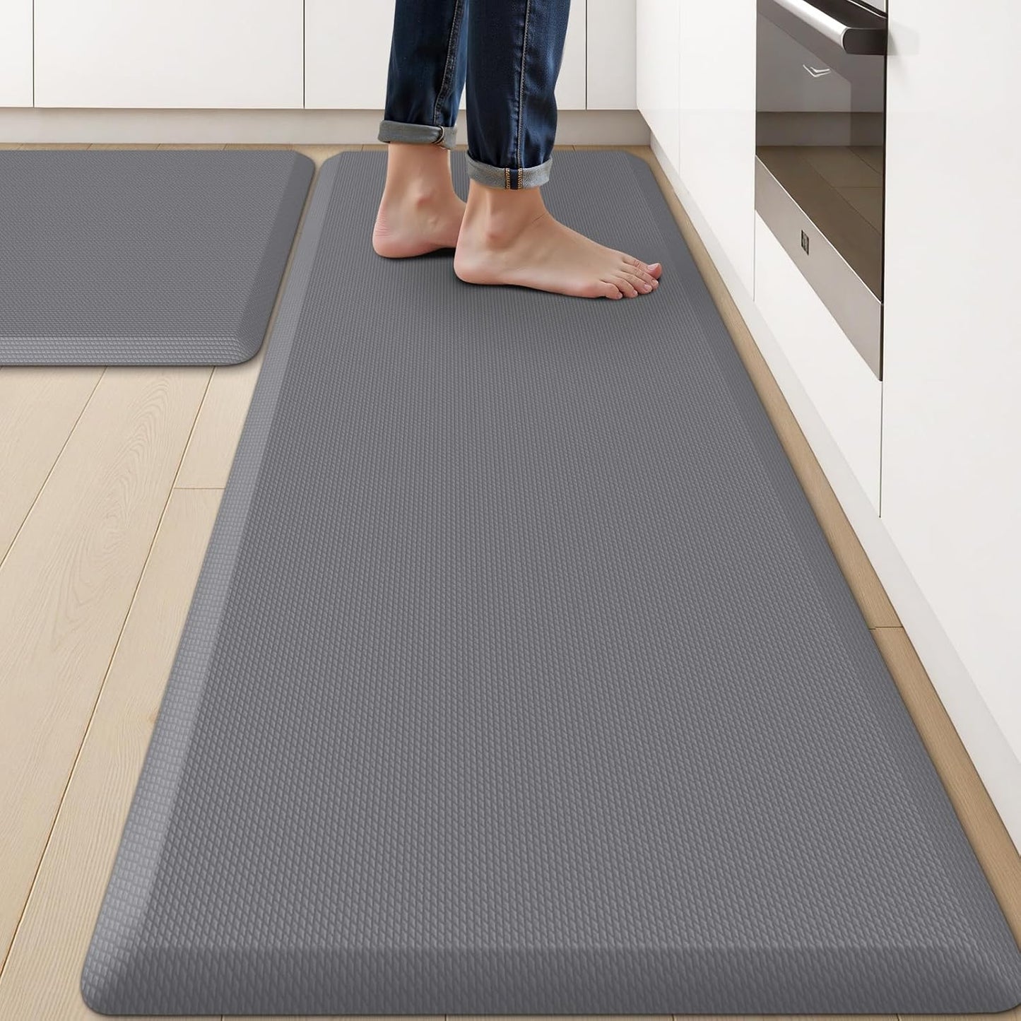 KitchenClouds Anti-Fatigue Non-Slip Waterproof Kitchen Mats