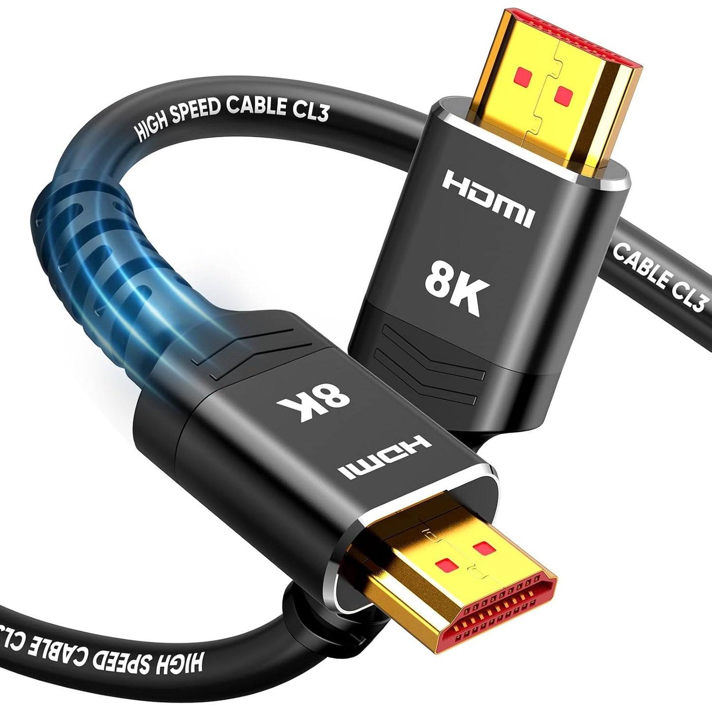 30 FT HDMI Cable Long for 8K 4K Video and Gaming Excellence