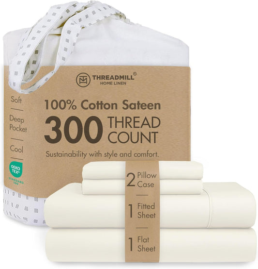 Threadmill Cotton Full Size Sheet Set for Cozy Sleep Nights