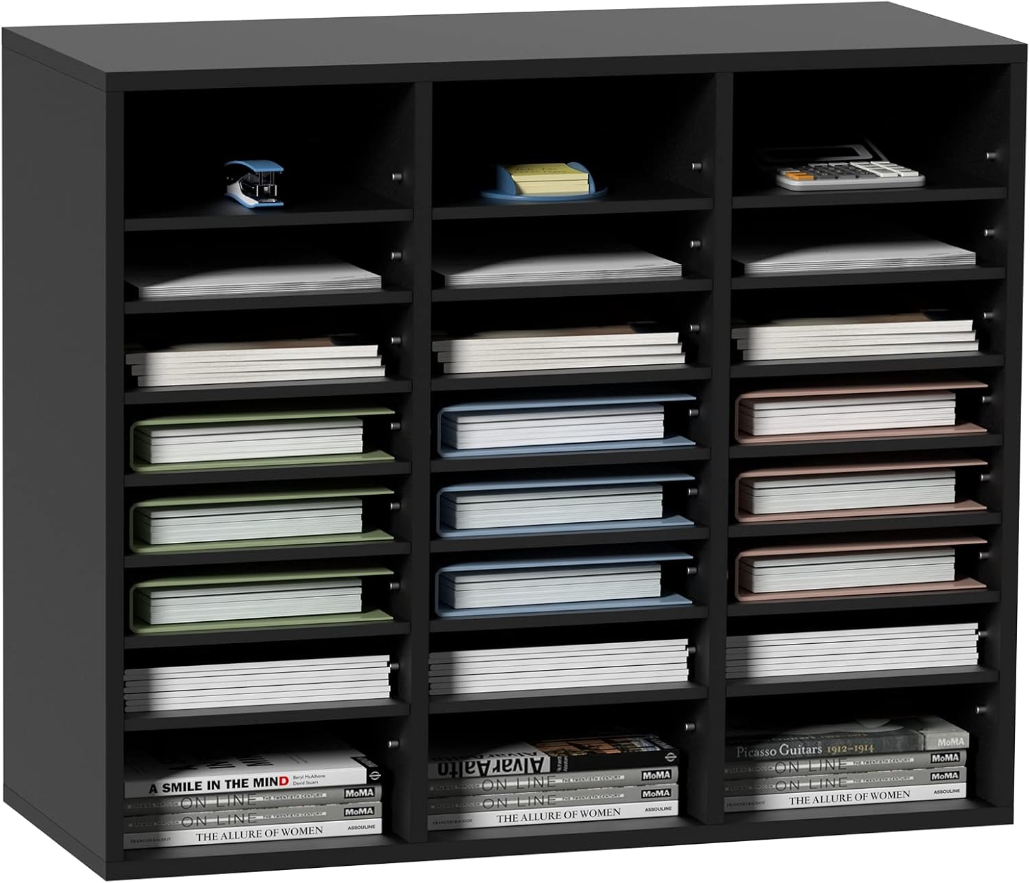 VEVOR 24 Compartment Office Mailbox with Adjustable Shelves - Organize in Style!