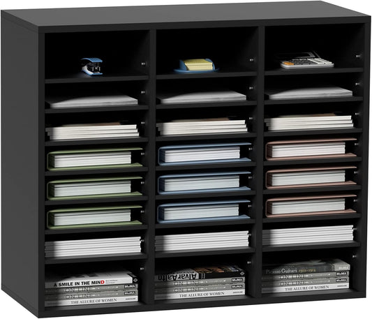 VEVOR 24 Compartment Office Mailbox with Adjustable Shelves - Organize in Style!