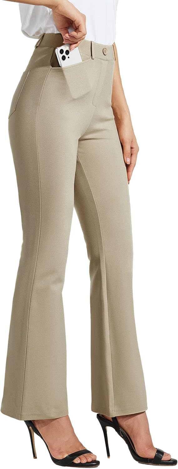 Willit Women's Bootcut Yoga Dress Pants for Office and Casual Wear