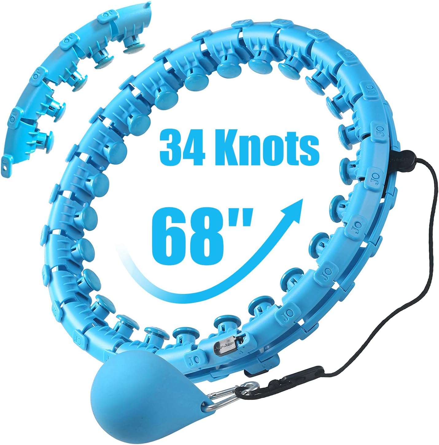 34 Knots Weighted Workout Hoop for Plus Size Adults Fitness