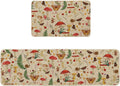 Artoid Mode Mushrooms Butterfly Kitchen Mats Set of 2