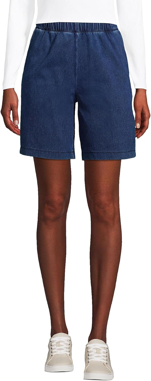 Lands' End Women's Sport Knit High Rise Shorts for Comfort