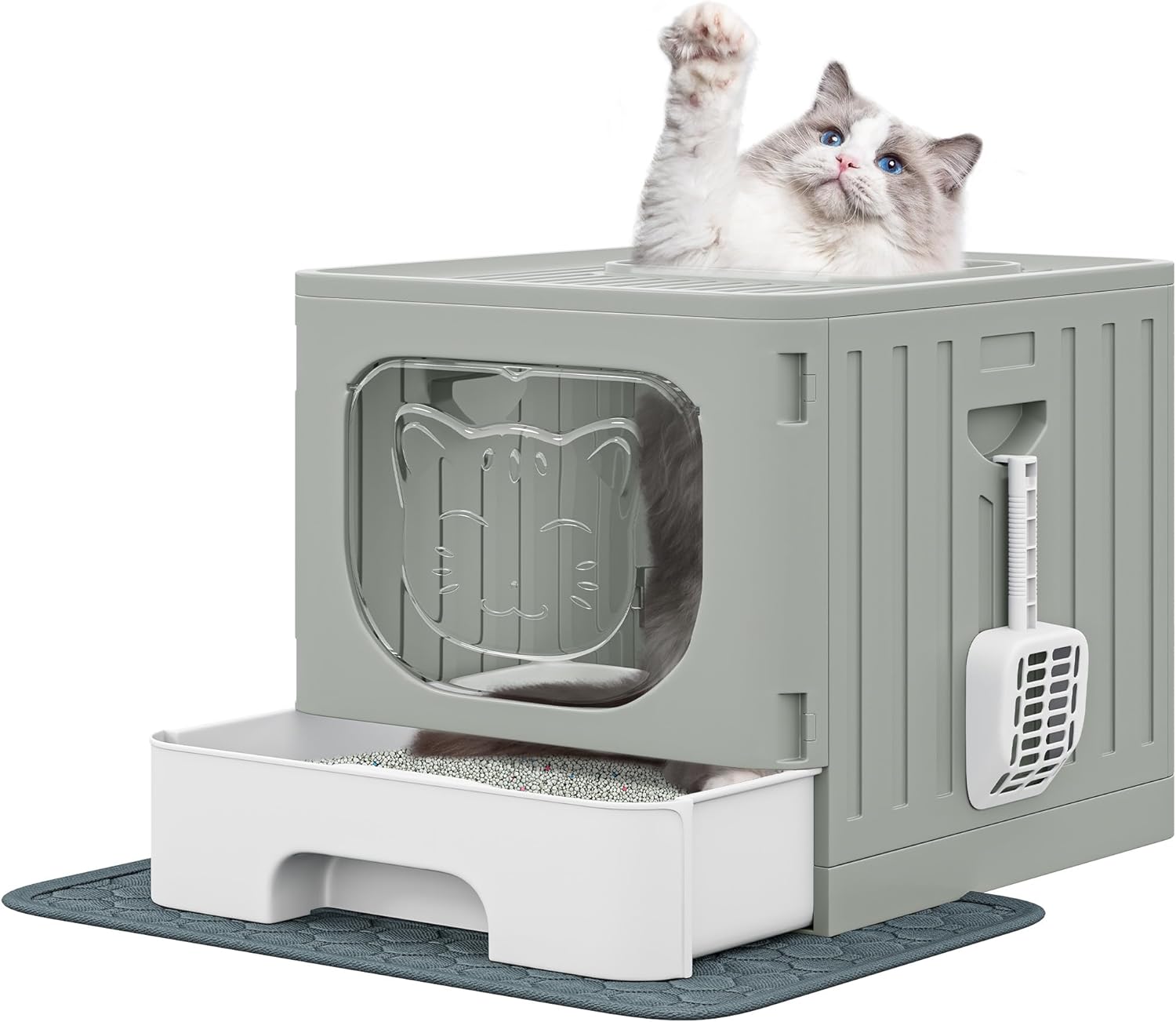 YITAHOME Large Enclosed Cat Litter Box for Easy Cleaning