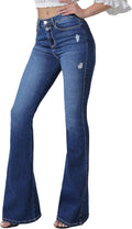 Women's Flare Bell Bottom Jeans High Waisted Wide Leg - Retro Flare