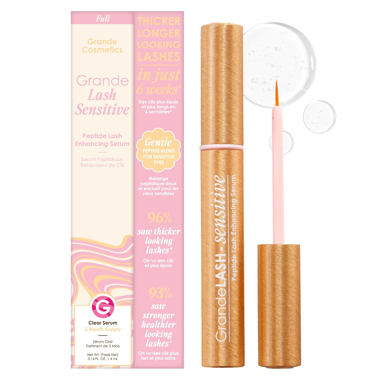GrandeLASH-Sensitive Peptide Infused Lash Serum for Fuller Lashes