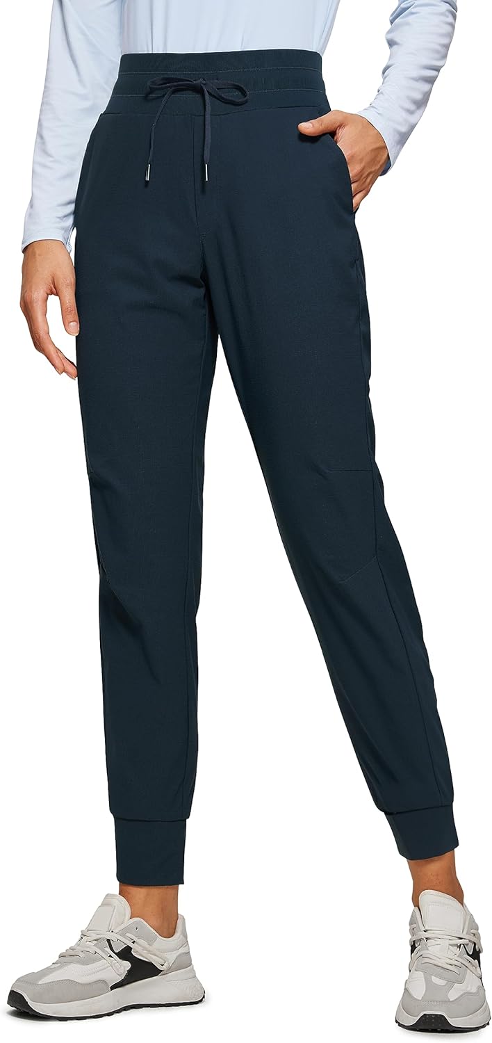 CRZ YOGA High Waisted Joggers for Women - Lightweight Hiking Pants