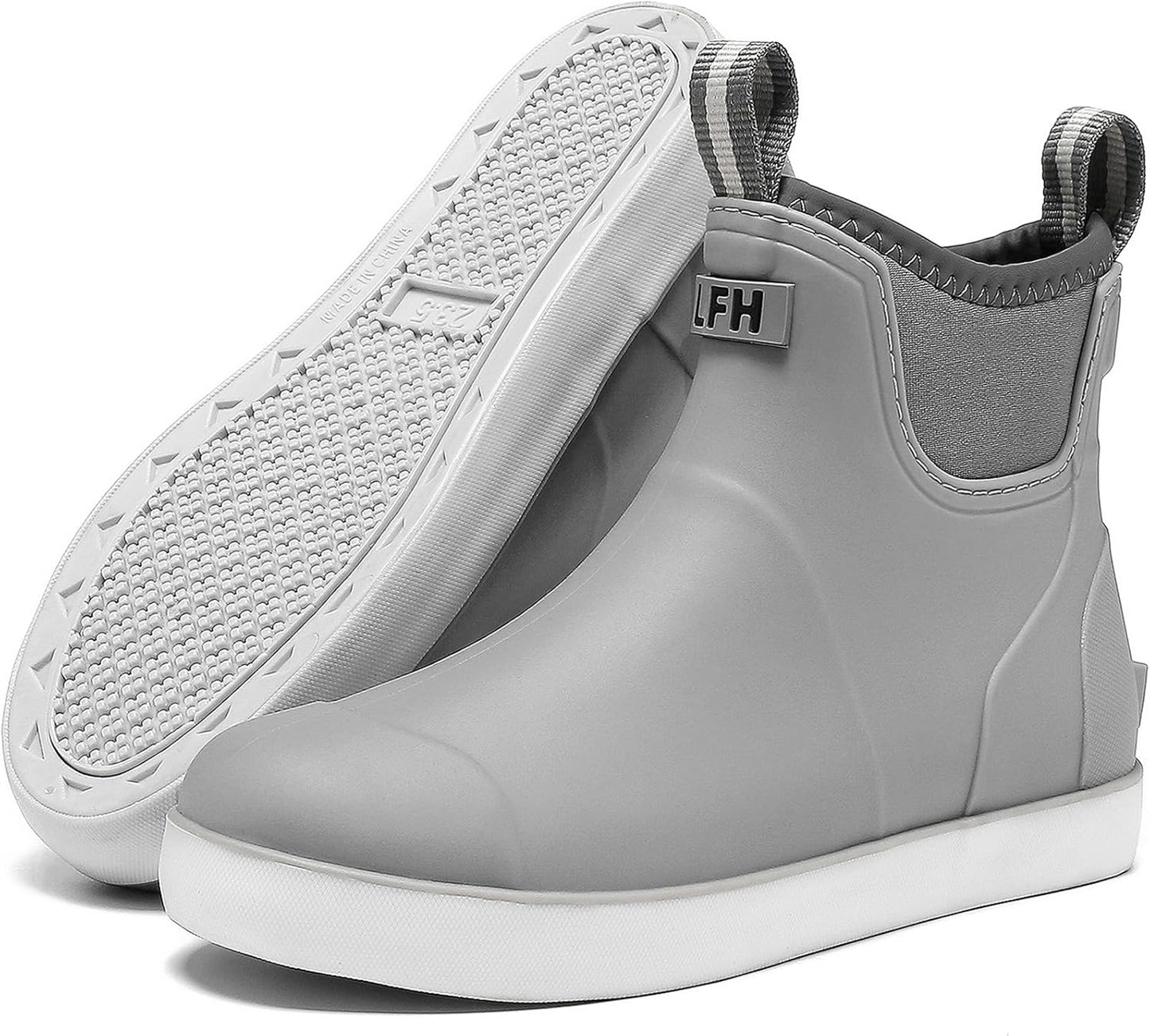 Women's Deck Boots - Waterproof Ankle Rain Boots for Outdoors