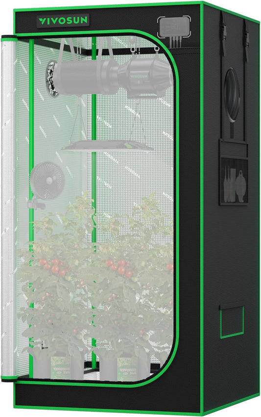 VIVOSUN PRO Grow Tent 32x32x63 - Strong 1 Poles, High Reflective Fabric, Bonus Hanging Bars