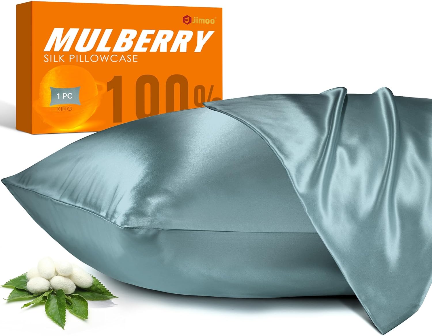100% Mulberry Silk Pillowcase for Hair and Skin, King Size