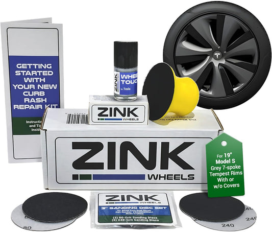 Premium Tesla Wheel Curb Rash Repair Kit for Model S Rims