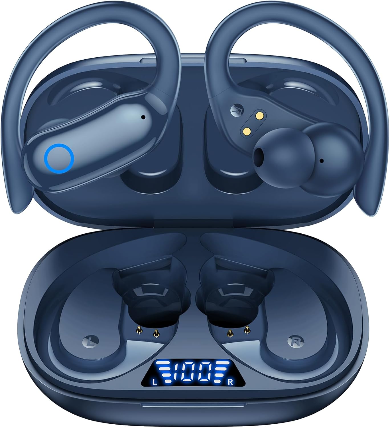 GNMN Wireless Earbuds: 96hrs Playback, Waterproof, Stereo Bass