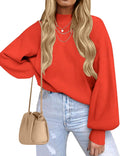 ZESICA Women's Casual Turtleneck Sweater - Oversized Ribbed Knit